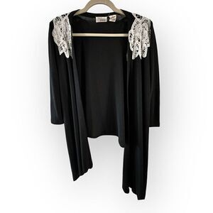 Allison Brittney lightweight black cardigan size medium